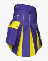 HYBRID BLUE-YELLOW KILT FOR WOMEN - Scottish Kilt Jacket™ USA-UK